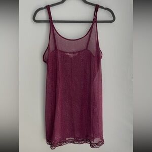 Victoria's Secret Sheer Maroon Slip